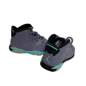 Nike Air Jordan 6 Retro Iron Purple/Bleached Turquoise Size 5C
